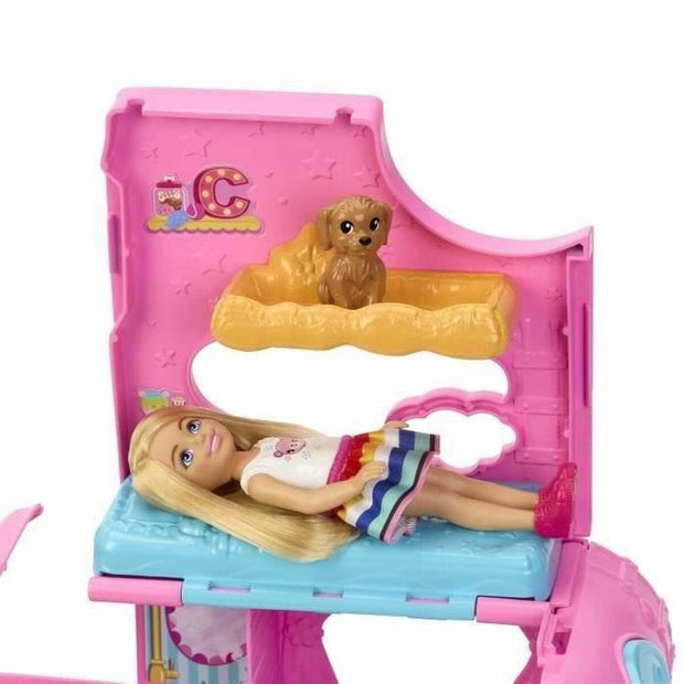 Baby doll Barbie Chelsea motorhome barbie car box