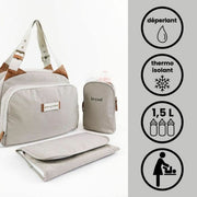 Diaper Changing Bag Baby on Board Titou Greige