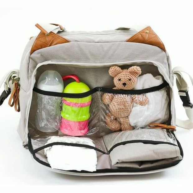Diaper Changing Bag Baby on Board Titou Greige