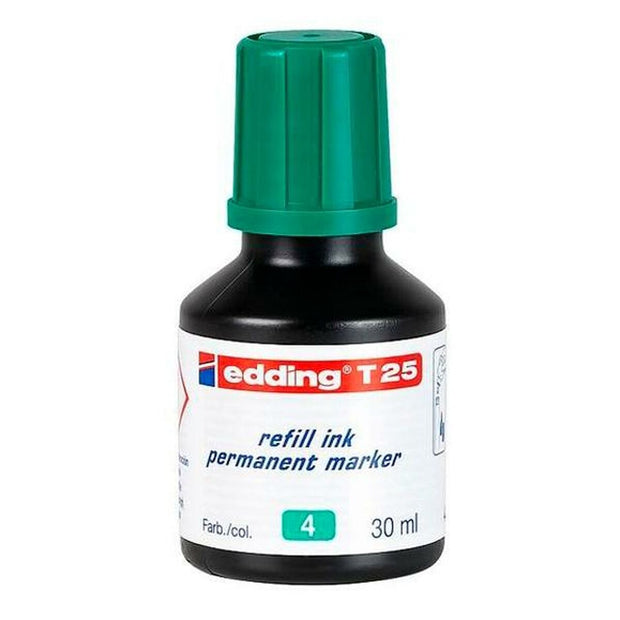 Refill ink Edding T25 Permanent marker Green 30 ml (10 Units)