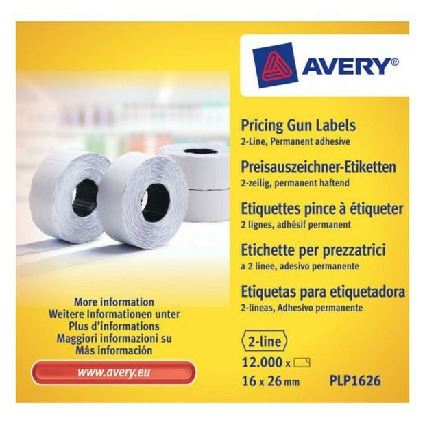 Adhesive labels Avery Zweckform PLP1626 16 x 26 mm White
