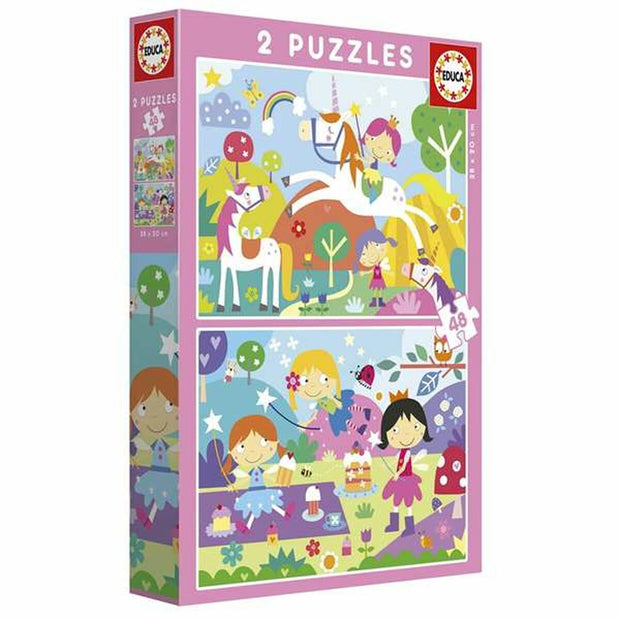 2-Puzzle Set Educa Fantasy world 48 Pieces