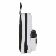 Backpack Pencil Case Real Madrid C.F. M847 White Black 12 x 23 x 5 cm