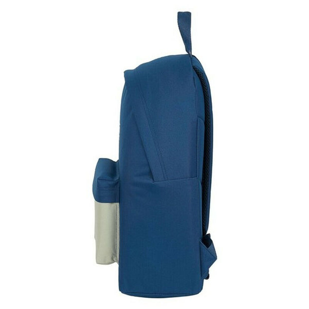 School Bag Benetton Varsity Grey Navy Blue