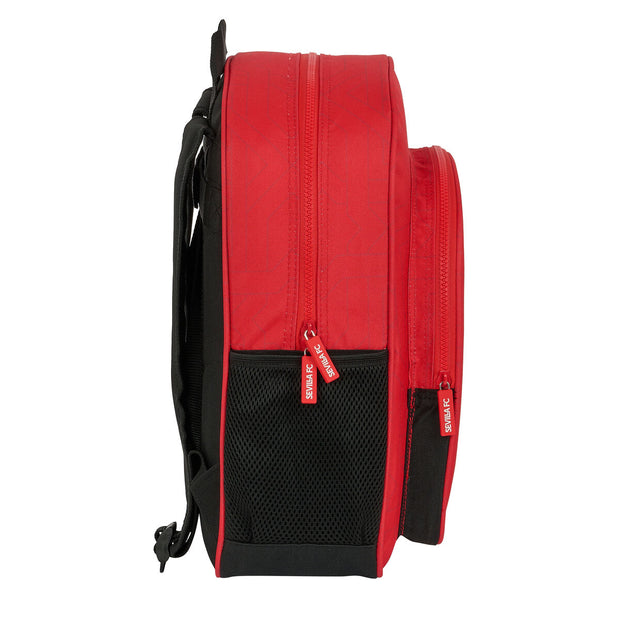 School Bag Sevilla Fútbol Club Black Red 32 X 38 X 12 cm