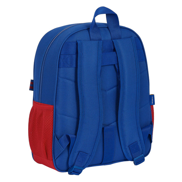 School Bag F.C. Barcelona Blue Maroon 32 X 38 X 12 cm