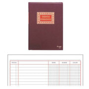 Account Book DOHE 09908 100 Sheets A4 Burgundy