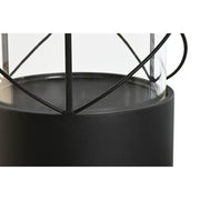 Candleholder Home ESPRIT Black Metal Crystal 24,5 x 24,5 x 46 cm (2 Units)