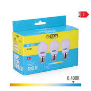 Pack of 3 LED bulbs EDM G 5 W E27 400 lm Ø 4,5 x 8 cm (6400 K)