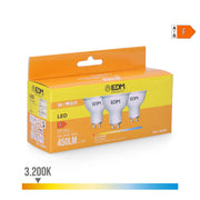 Pack of 3 LED bulbs EDM F 5 W GU10 450 lm Ø 5 x 5,5 cm (3200 K)
