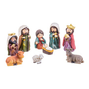 Christmas bauble Multicolour Polyresin Nativity/Bethlehem 9 cm (9 Pieces)