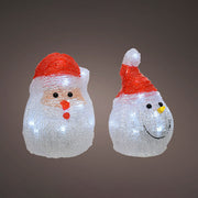 Decorative Figure Lumineo 491239 LED Inside Santa Claus 10,5 x 10,5 x 15 cm