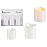 Candle Set 3,7 x 3,7 x 5 cm White (12 Units)
