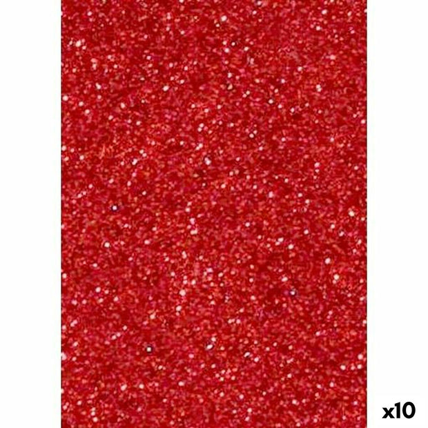 Eva Rubber Fama Red 50 x 70 cm Glitter (10 Units)