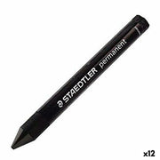 Wax crayon Staedtler Lumocolor 236-9 Black Wax (12 Units)