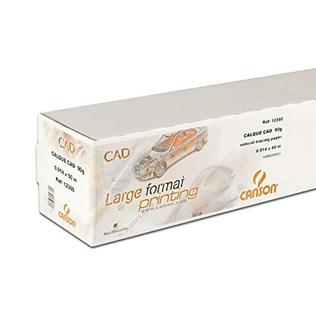 Roll of Plotter paper Canson CAD 50 m Transparent Translucent 90 g/m²