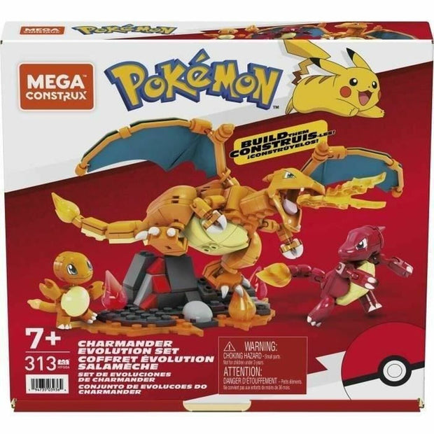 Construction set Megablocks Charmander Charmilion Charizard Pokémon 300 Pieces