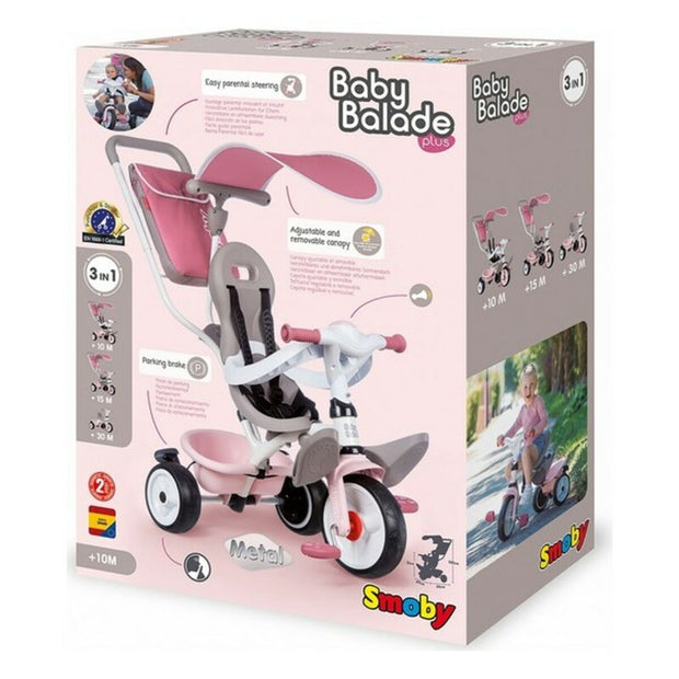 Tricycle Smoby 7600741401 Pink 3-in-1 (68 x 52 x 101 cm)