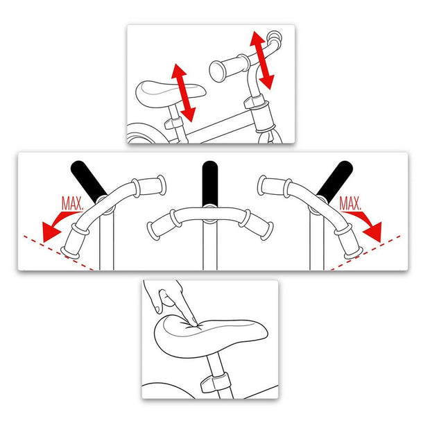 Children's Bike Skids Control Green Steel Footrest