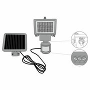 Solar-powered spotlight Galix Motion Detector Black Plastic 13,5 x 13,5 x 20 cm