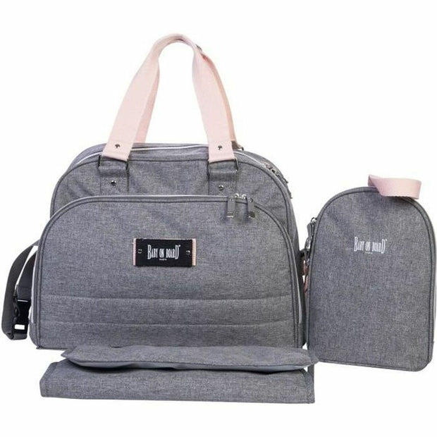 Diaper Changing Bag Baby on Board URBAN Sweet Grey Pink