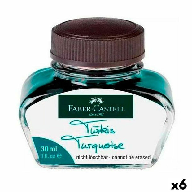 Inkwell Faber-Castell Turquoise 6 Pieces 30 ml