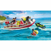 Playset Playmobil Action Heroes - Fireboat and Water Scooter 71464 52 Pieces