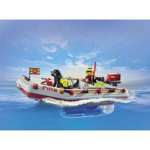 Playset Playmobil Action Heroes - Fireboat and Water Scooter 71464 52 Pieces