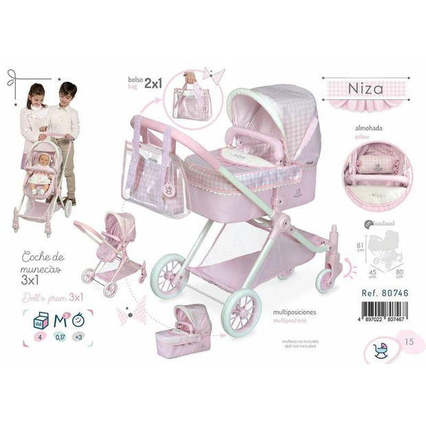 Doll Stroller Decuevas XL 3-in-1 45 x 80 x 81 cm