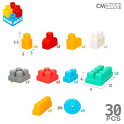 Building Blocks Color Block Suitcase Fireman 30 Pieces (2 Units)