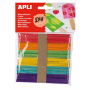 Materials for Handicrafts Apli Iced lolly stick Multicolour Wood (5 Units) (50 Units)