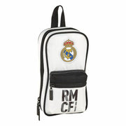 Backpack Pencil Case Real Madrid C.F. White Black 12 x 23 x 5 cm (33 Pieces)