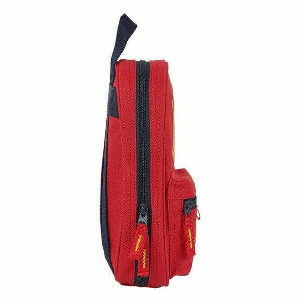 Backpack Pencil Case RFEF M747 Red 12 x 23 x 5 cm (33 Pieces)