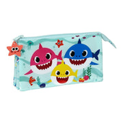 School Case Baby Shark Beach Day Yellow Light Blue (22 x 12 x 3 cm)