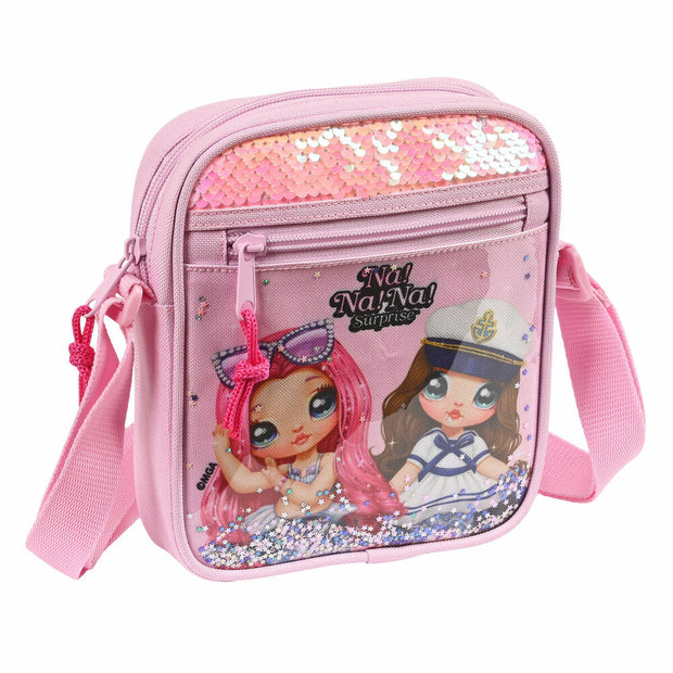 Shoulder Bag Na!Na!Na! Surprise Sparkles Pink (16 x 18 x 4 cm)