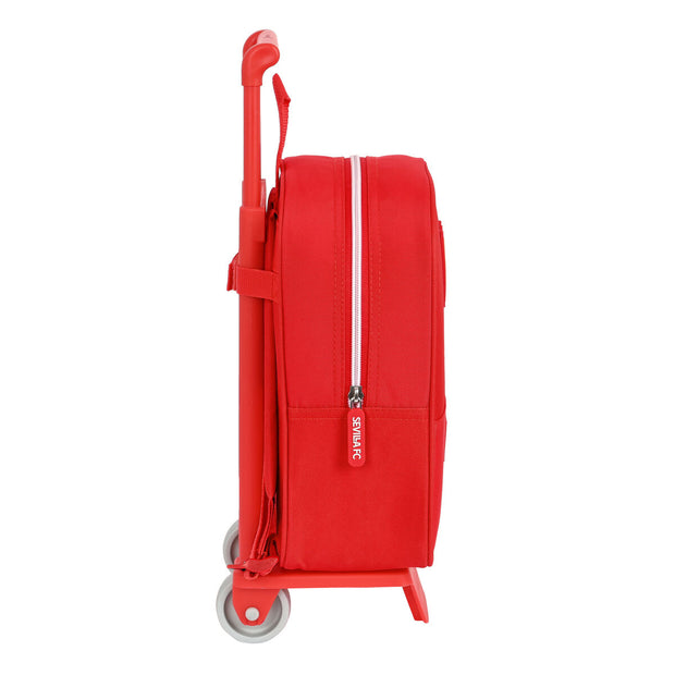 School Rucksack with Wheels Sevilla Fútbol Club Red (22 x 27 x 10 cm)