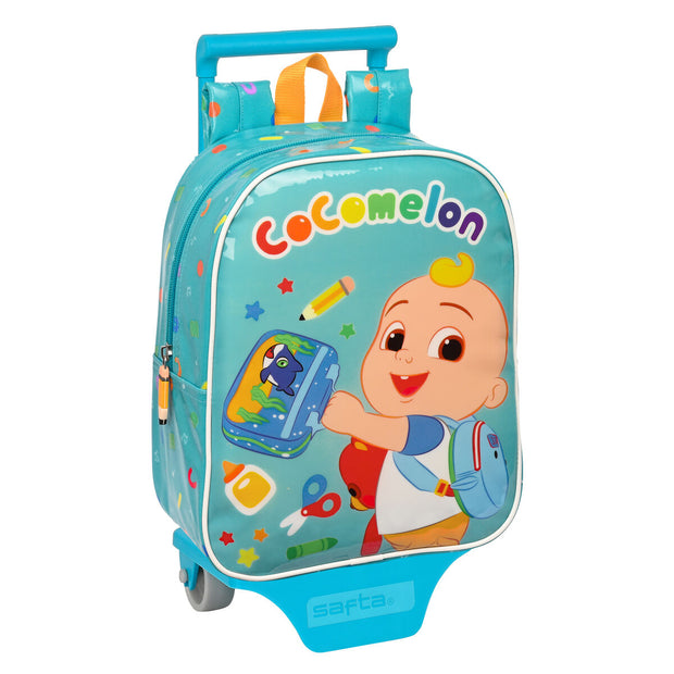 School Rucksack with Wheels CoComelon Back to class Blue