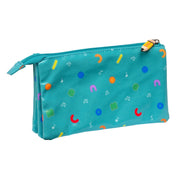 Triple Carry-all CoComelon Back to class Light Blue (22 x 12 x 3 cm)