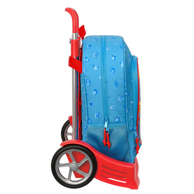 School Rucksack with Wheels SuperThings Rescue force 32 x 42 x 14 cm Blue