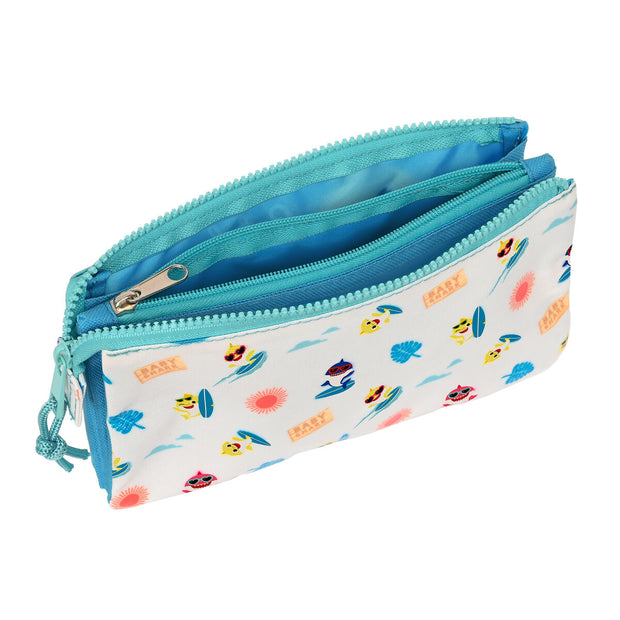 Double Carry-all Baby Shark Surfing Blue White 22 x 12 x 3 cm