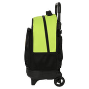 School Rucksack with Wheels Real Betis Balompié 33 x 45 x 22 cm Black Lime