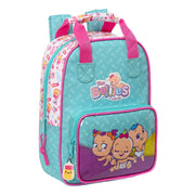 School Bag The Bellies 20 x 28 x 8 cm Purple Turquoise White