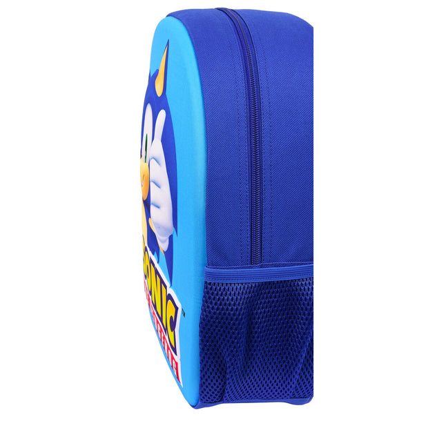 3D School Bag Sonic Speed Blue 27 x 33 x 10 cm