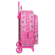 School Rucksack with Wheels Trolls Pink 33 x 42 x 14 cm