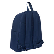 School Bag Benetton Italy Navy Blue 33 x 42 x 15 cm