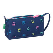 School Case with Accessories Benetton Cool Navy Blue 20 x 11 x 8.5 cm (32 Pieces)