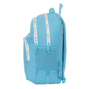 School Bag Benetton Spring Celeste 32 x 42 x 15 cm
