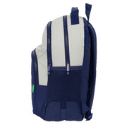 School Bag Benetton Varsity Grey Navy Blue 32 x 42 x 15 cm