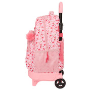 School Rucksack with Wheels Vicky Martín Berrocal In bloom Pink 33 X 45 X 22 cm