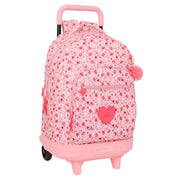School Rucksack with Wheels Vicky Martín Berrocal In bloom Pink 33 X 45 X 22 cm